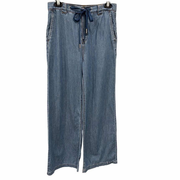 Joe's Jeans Collection Drawstring Wide Leg Jeans | Medium Indigo | Size 25 - Picture 4 of 10